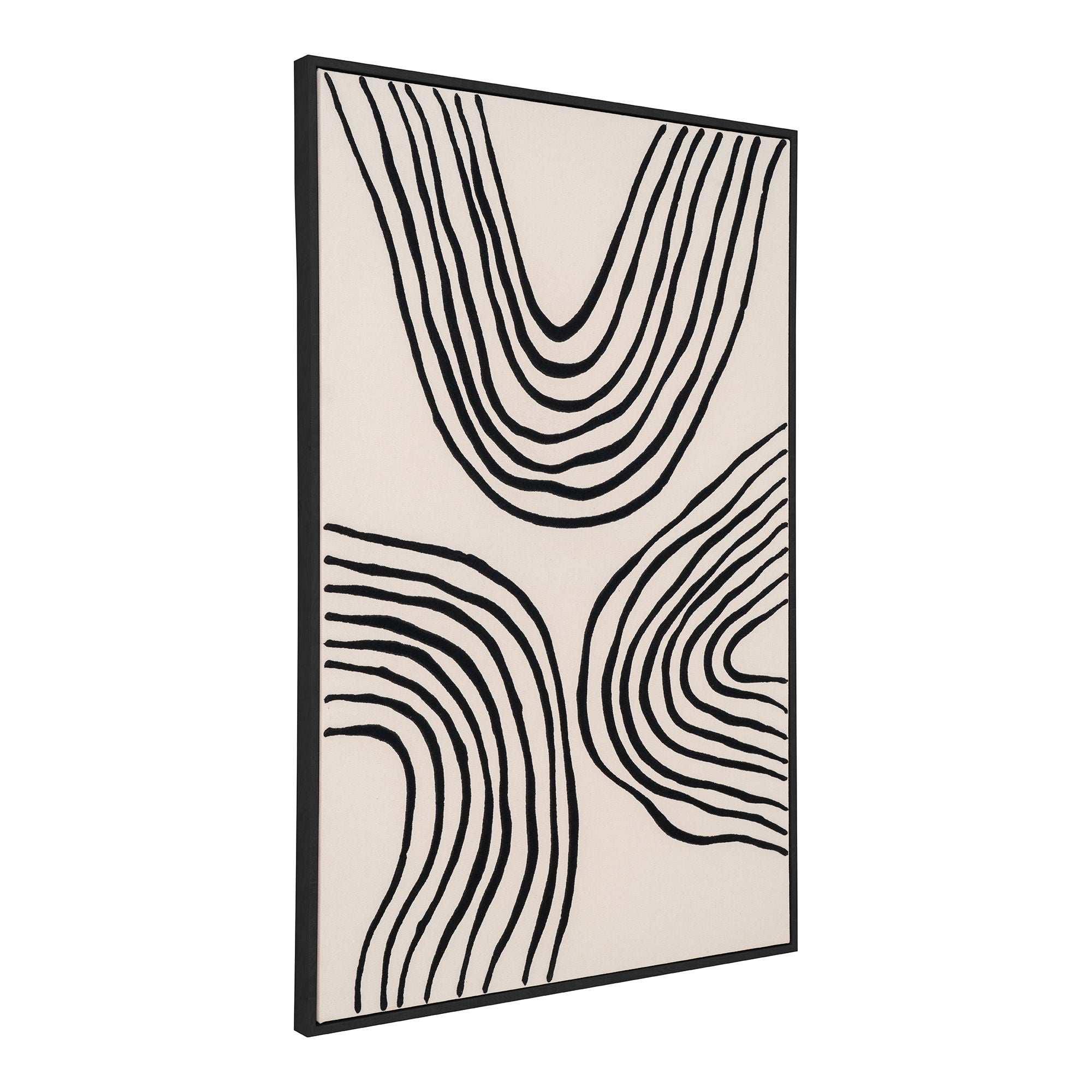 Farbe Lipari – Leinwandbild, schwarz/beige, 60×90 cm